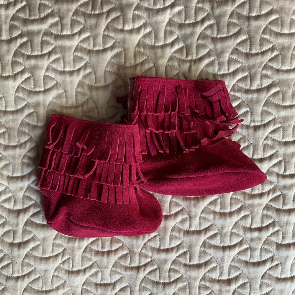 Moccasin Booties • Hot Pink • Size 3M - 6M